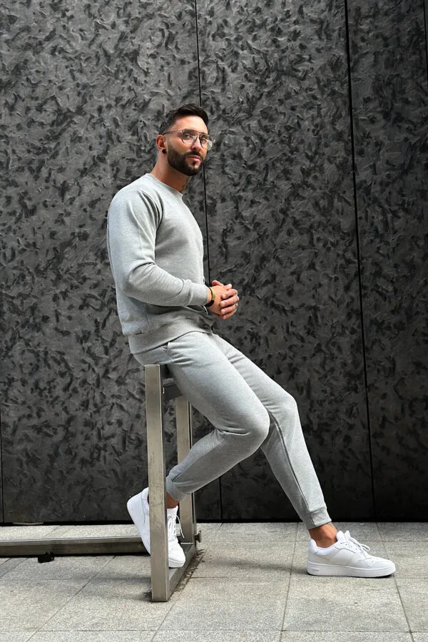 Spodnie męskie BG Brand | szary melanż