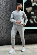 Bluza męska BG Basic | szary melanż