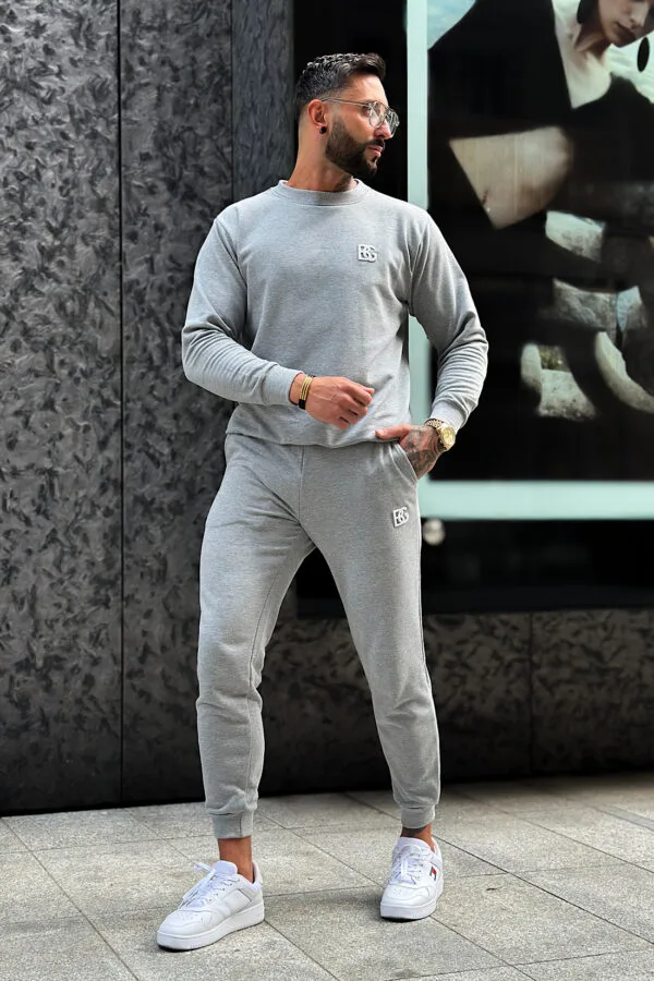 Bluza męska BG Basic | szary melanż