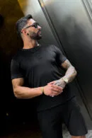 T-Shirt męski BG Silk | czarny