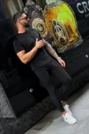 T-Shirt męski BG Silk | czarny