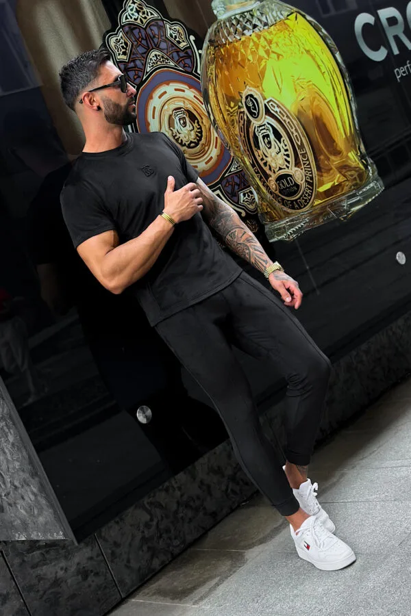T-Shirt męski BG Silk | czarny