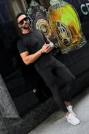 T-Shirt męski BG Silk | czarny