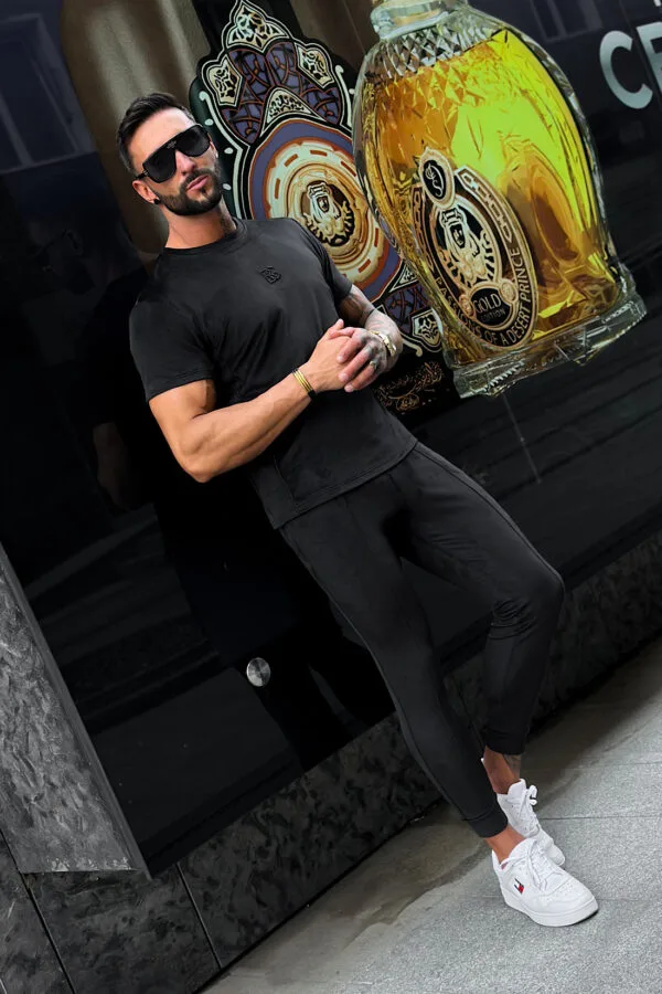 T-Shirt męski BG Silk | czarny