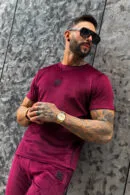 T-Shirt męski BG Silk | bordowy