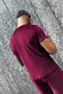 T-Shirt męski BG Silk | bordowy