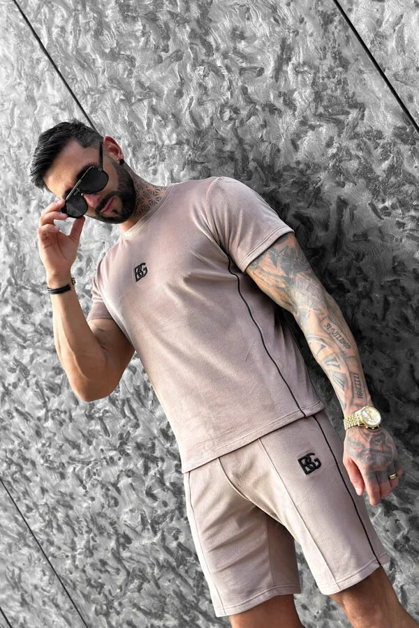 T-Shirt męski BG Silk | beż