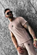 T-Shirt męski BG Silk | beż