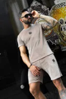 T-Shirt męski BG Silk | beż