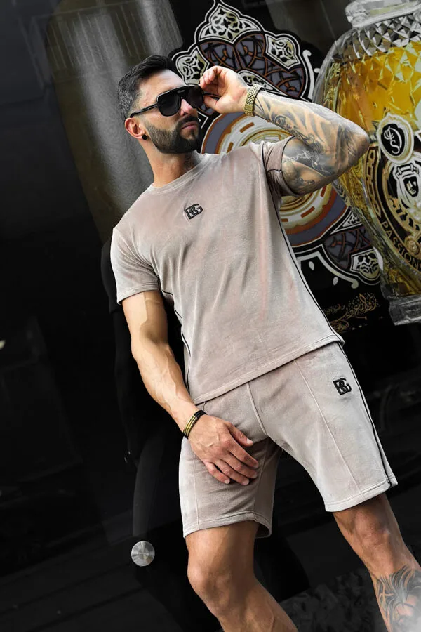 T-Shirt męski BG Silk | beż
