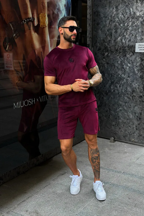 T-Shirt męski BG Silk | bordowy