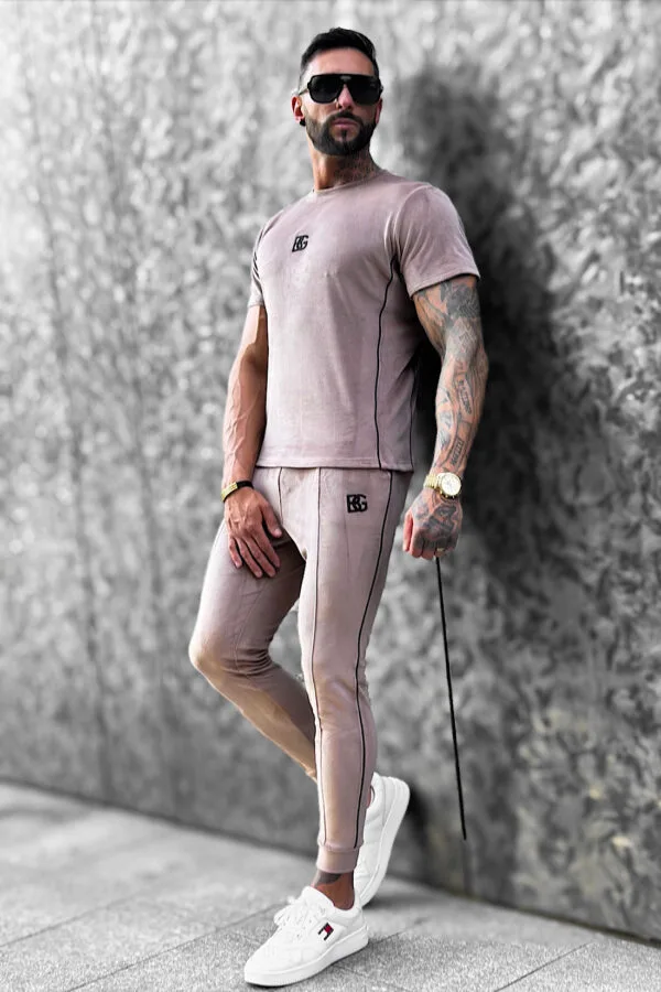 T-Shirt męski BG Silk | beż