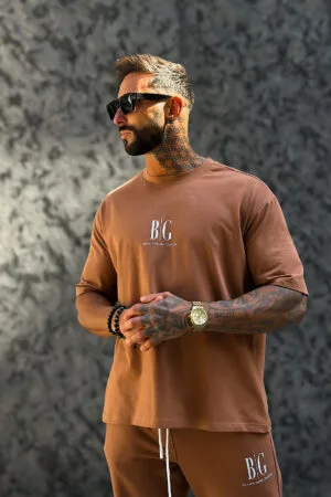 T-Shirt męski BG Fifi | mokka