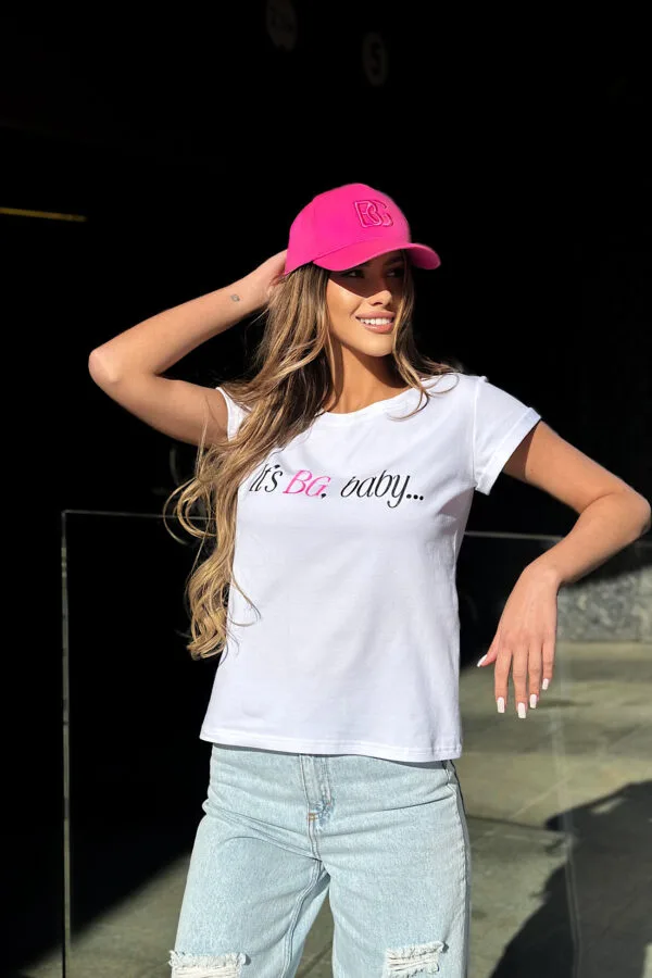 T-Shirt damski BG Baby | biały