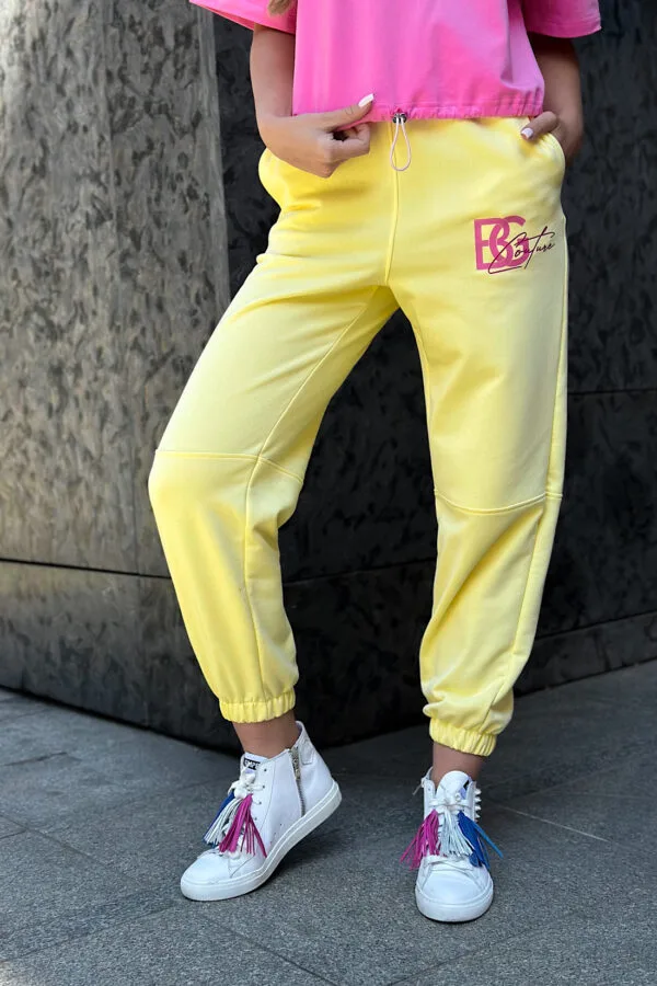 Spodnie damskie BG Trip | bananowy