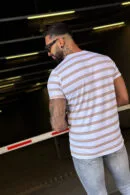 T-Shirt męski BG Post | biały - beż