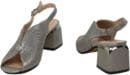 Sandały Boccato 506.230 vizon saten BSK30 srebrny szary