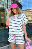 T-Shirt damski BG Sweet | biały-czarny