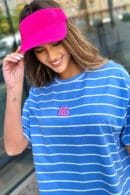 T-Shirt damski BG Sweet | niebieski-biały