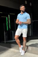 T-Shirt męski BG Polo | błękitny