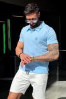 T-Shirt męski BG Polo | błękitny