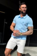 T-Shirt męski BG Polo | błękitny