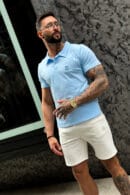 T-Shirt męski BG Polo | błękitny