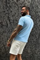 T-Shirt męski BG Polo | błękitny
