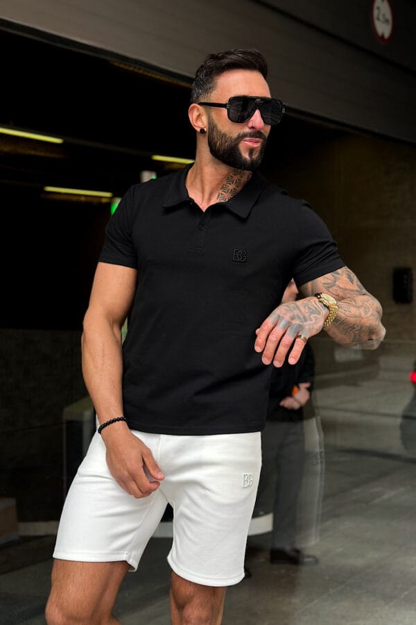 T-Shirt męski BG Polo | czarny