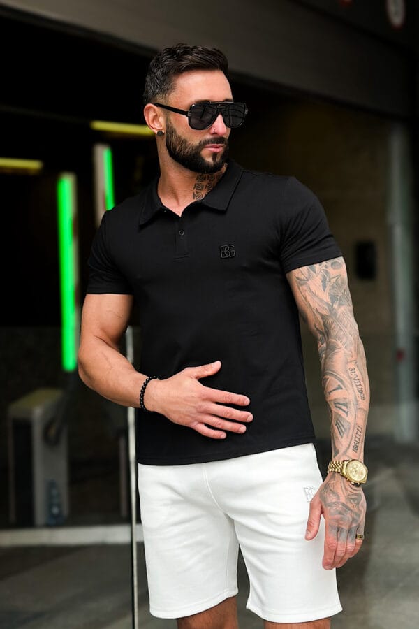 T-Shirt męski BG Polo | czarny
