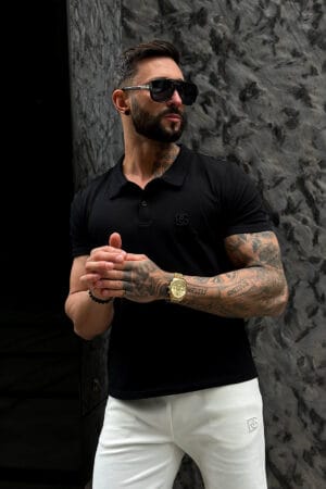 T-Shirt męski BG Polo | czarny