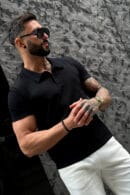 T-Shirt męski BG Polo | czarny