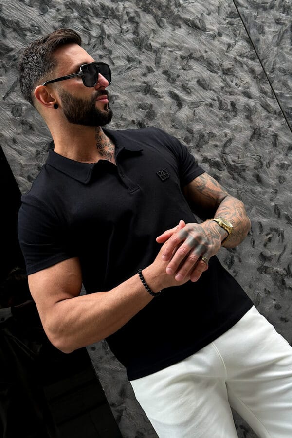 T-Shirt męski BG Polo | czarny