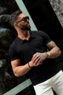T-Shirt męski BG Polo | czarny