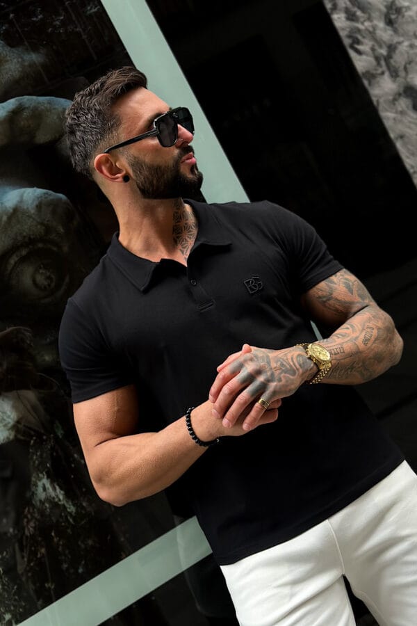 T-Shirt męski BG Polo | czarny