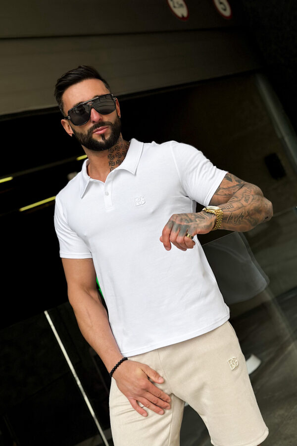 T-Shirt męski BG Polo | biały
