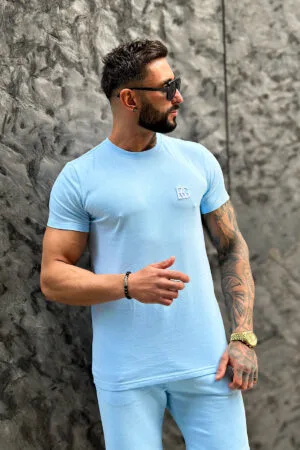 T-Shirt męski BG Bond | błękitny
