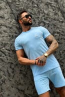 T-Shirt męski BG Bond | błękitny