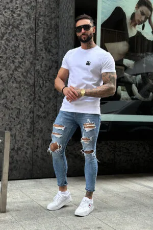 T-Shirt męski BG Bond | biały