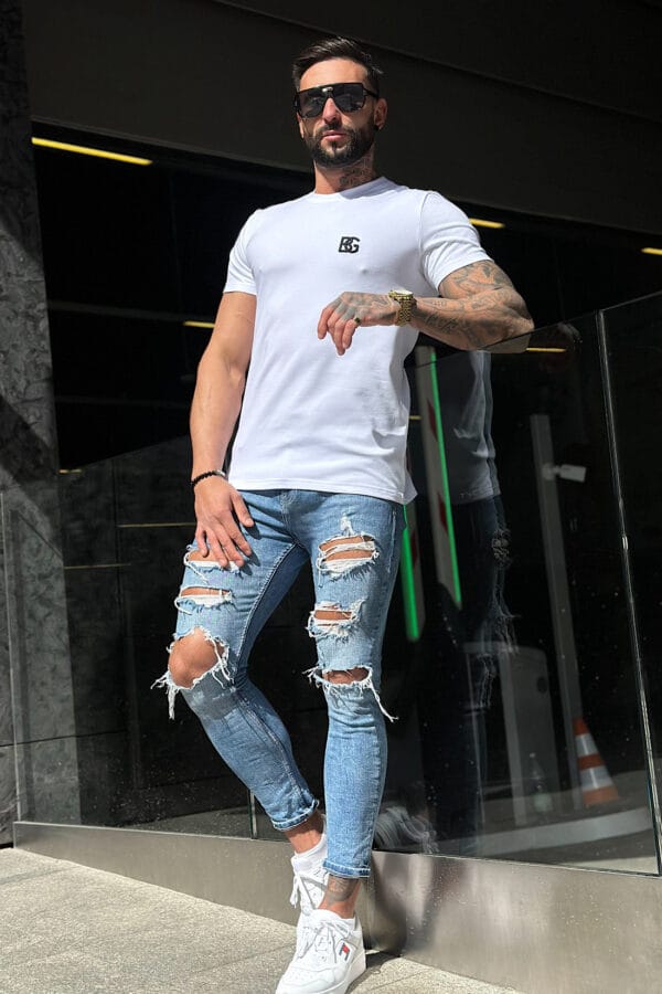 T-Shirt męski BG Bond | biały