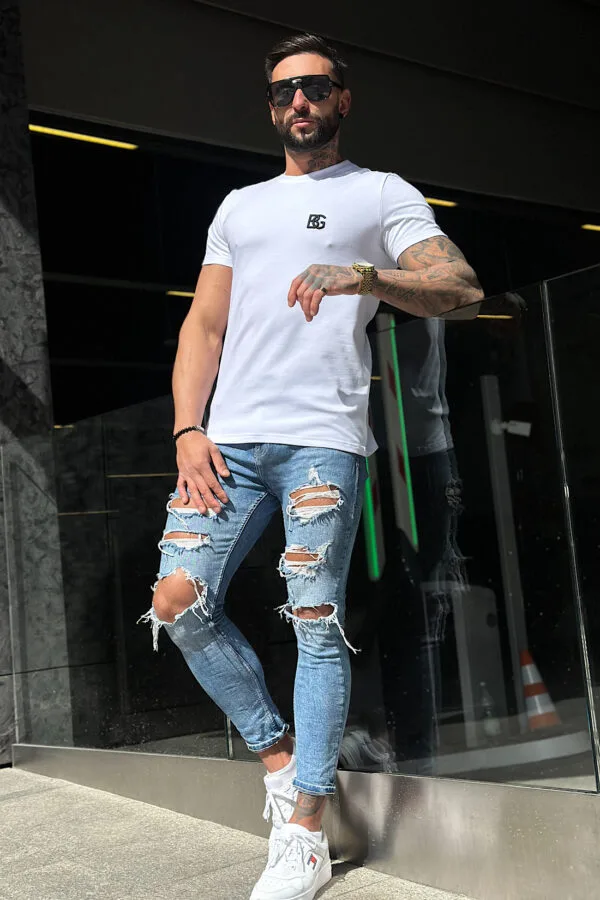 T-Shirt męski BG Bond | biały