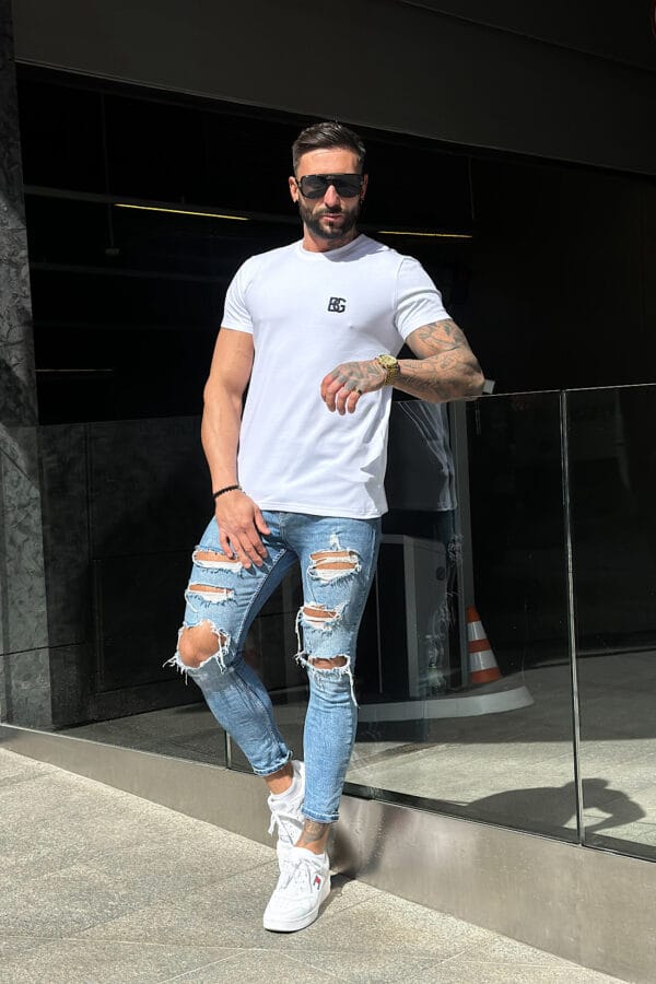 T-Shirt męski BG Bond | biały