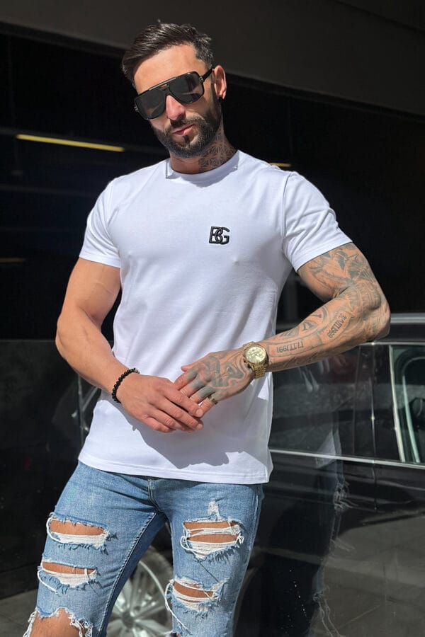 T-Shirt męski BG Bond | biały