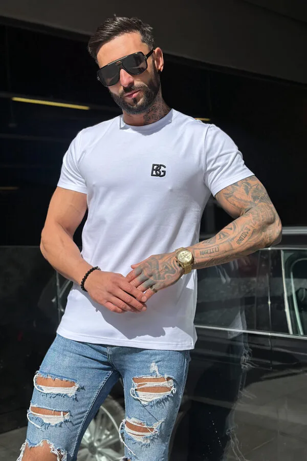 T-Shirt męski BG Bond | biały