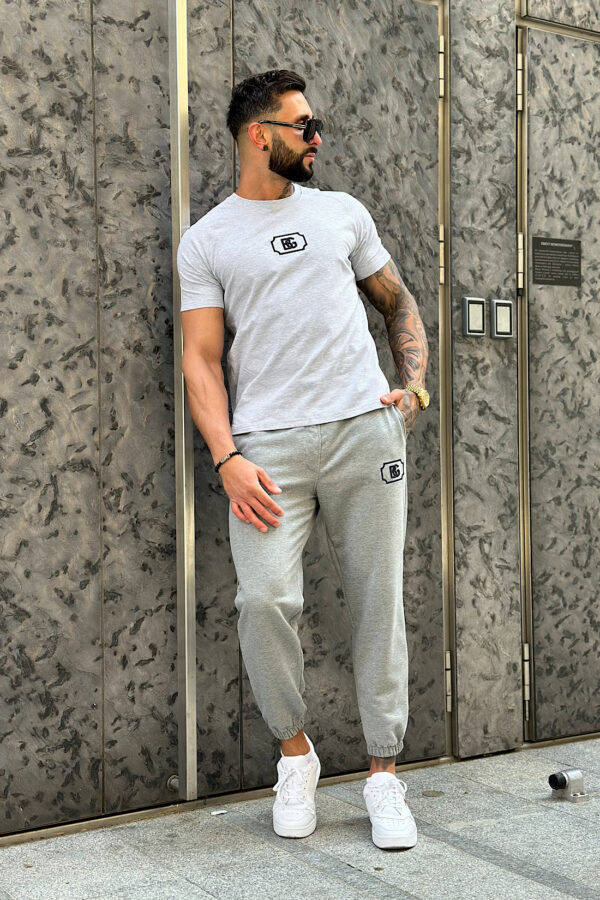 T-Shirt męski BG Bump | szary melanż