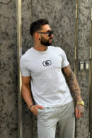 T-Shirt męski BG Bump | szary melanż