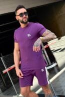 T-Shirt męski BG Bond | śliwkowy