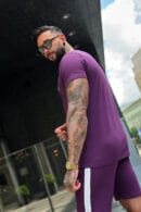 T-Shirt męski BG Bond | śliwkowy