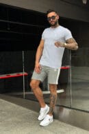 Szorty męskie BG Fresh | szary melanż