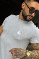 T-Shirt męski BG Bond | szary melanż